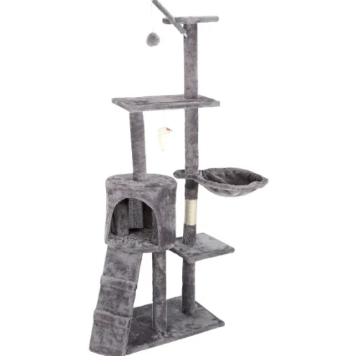 Arbre Chat Gris 51X35X138 Cm