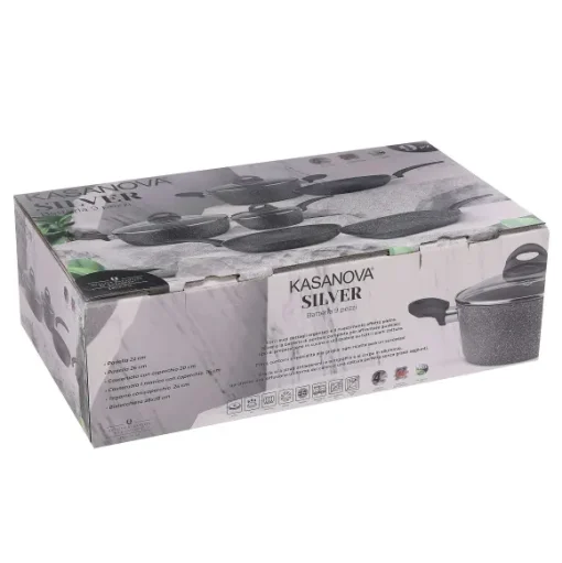 Batterie De Cuisine 9 Pi Ces Effet Pierre