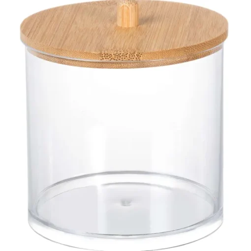 Bo Te De Rangement Coton Tige Couvercle En Bambou