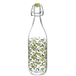 Bouteille En Verre Clapet Citrons 1L