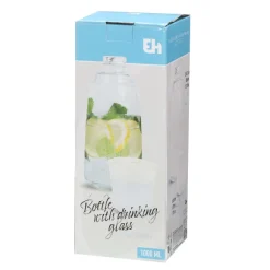 Bouteille En Verre 100Ml + Verre