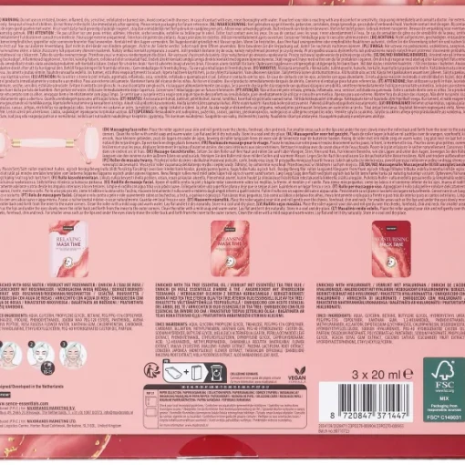 Coffret De 3 Masques 20 Ml + Un Rouleau De Massage