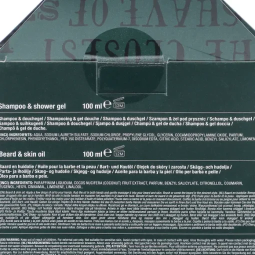 Coffret Shampoing Et Gel Douche 2 En 1 + Huile Barbe