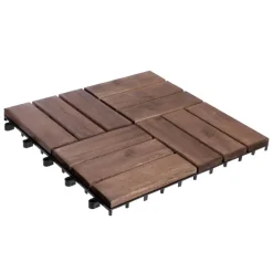 6 Dalles Acacia Marron Fonc