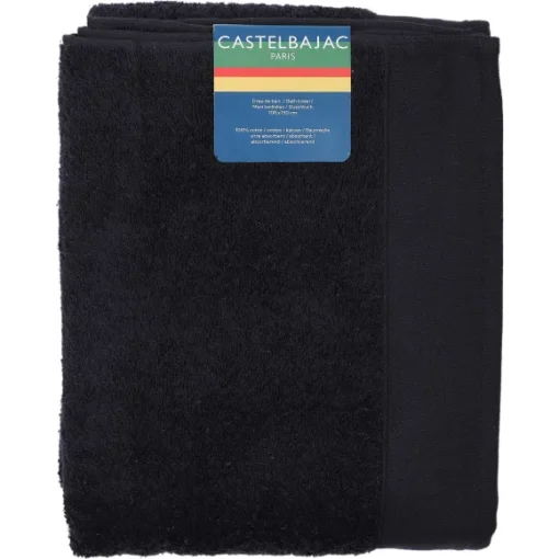 Drap De Bain Noir 100X150