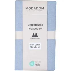 Drap Housse Uni En Coton 160X200Cm