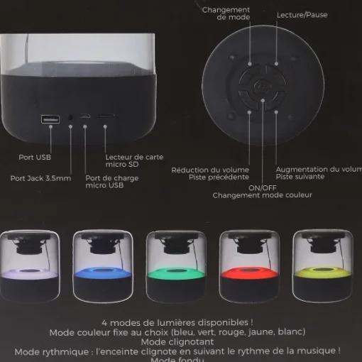 Enceinte Sans Fil Lumineuse 5W