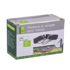 2 Fixations En M Tal Et Sangles Pour Hamac