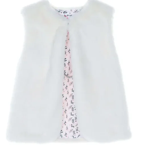 Gilet Sans Manches Fausse Fourrure 3/6 Ans