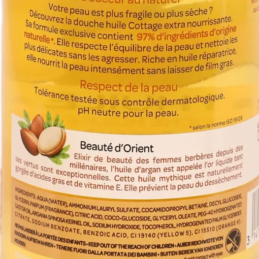 Huile De Douche Argan Extra Nourrissante