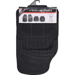 Jeu De 4 Tapis Universels Noirs