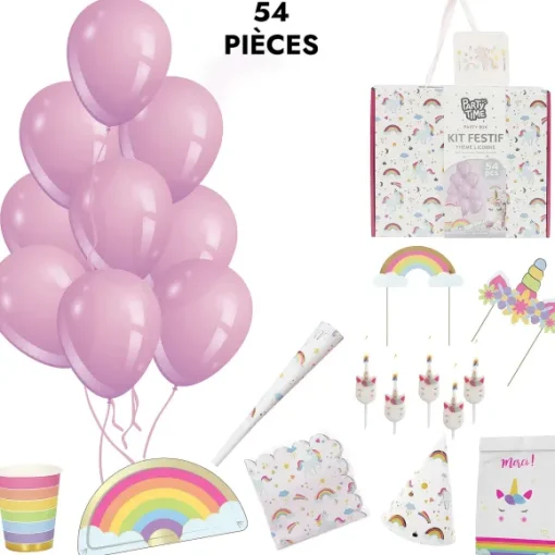 Kit 54 Pi Ces Anniversaire Licorne