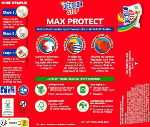 37 Lingettes D Color Stop Max Protect
