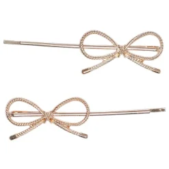 Lot De 2 Barrettes N Ud Rose Gold