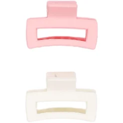 Lot De 2 Pinces Rose Et Beige