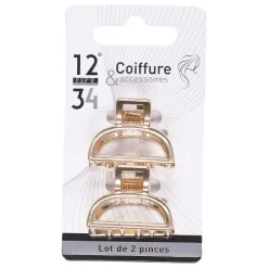 Lot De 2 Pinces Rose Gold
