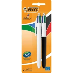 Lot De 2 Stylos 4 Couleurs
