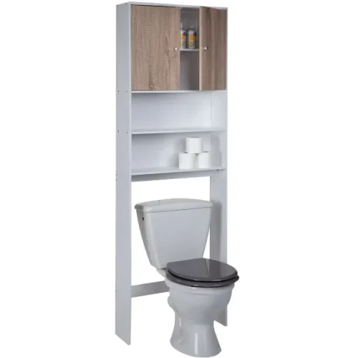 Meuble Dessus De Toilettes Ou Machine Laver Blanc