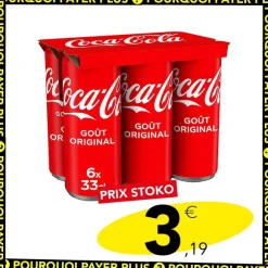 Pack De 6 Canettes Coca-Cola