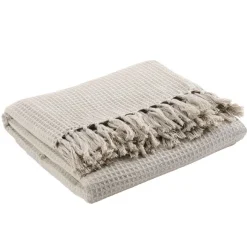 Plaid Nid D'Abeille Beige