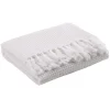 Plaid Nid D'Abeille Blanc