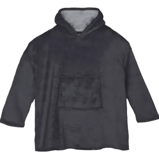 Plaid Sweat Capuche Doubl Sherpa Noir
