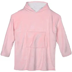 Plaid Sweat Capuche Doubl Sherpa Rose