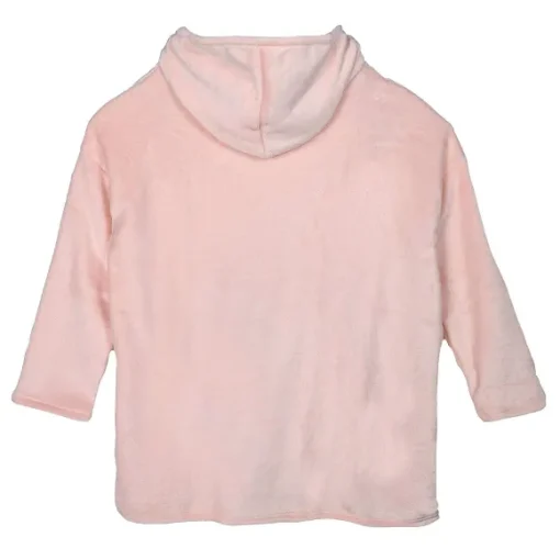 Plaid Sweat Capuche Doubl Sherpa Rose