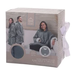 Plaid Sweat Capuche Gris