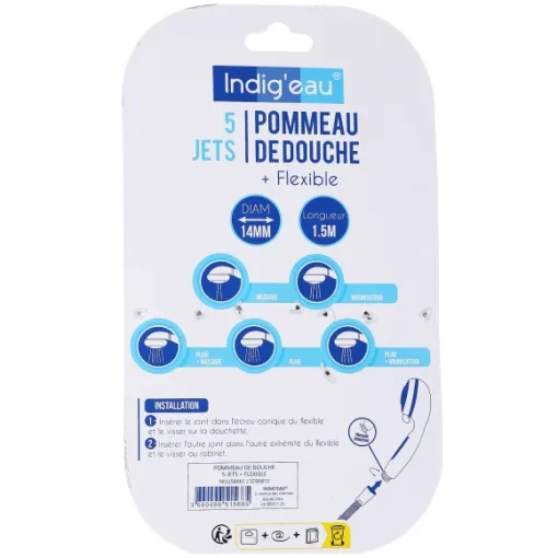 Pomme De Douche 5 Jets + Flexible