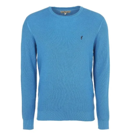 Pull Col Rond Uni Broderie Poitrine