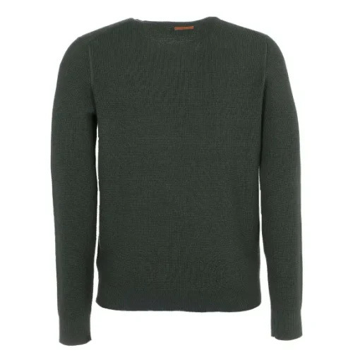 Pull Col Rond Uni Broderie Poitrine