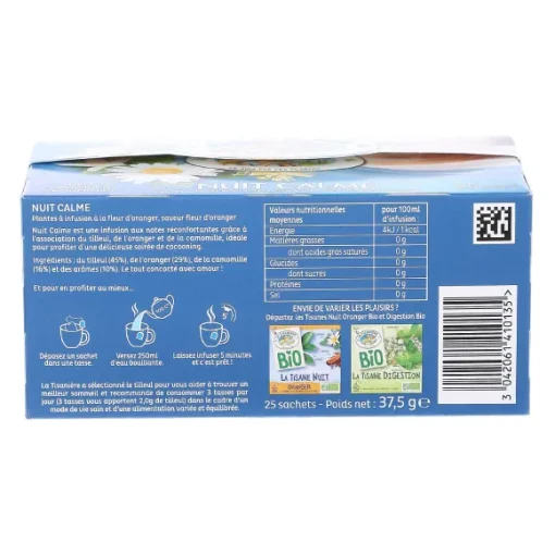 25 Sachets Infusion Tilleul Oranger Camomille