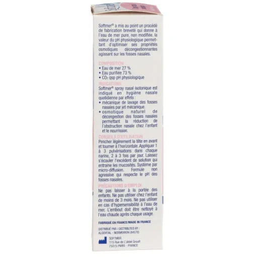Spray Nasal Isotonique Eau De Mer Bébé Enfant 100Ml