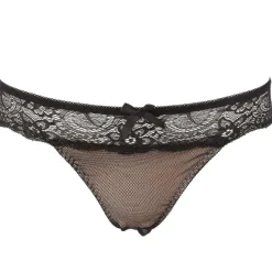Tanga Et Slip Noir/Nude