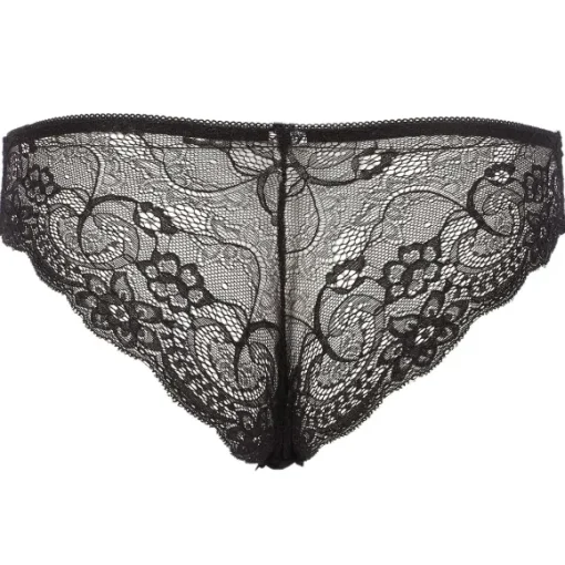 Tanga Et Slip Noir/Nude