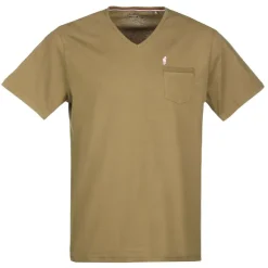 Tee-Shirt Col V Avec Poche La Poitrine