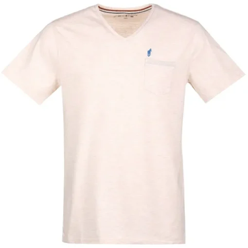Tee-Shirt Col V Avec Poche La Poitrine