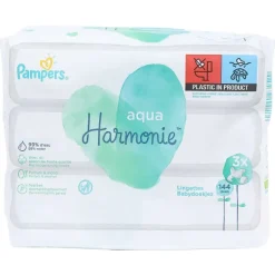 3X48 Lingettes Bébé Harmony Aqua